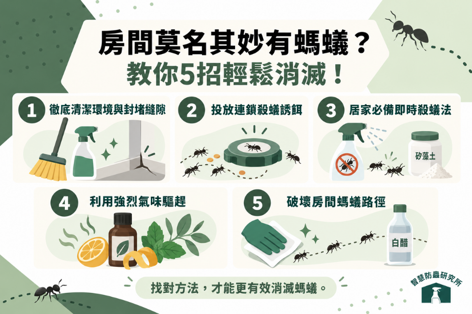 房間莫名其妙有螞蟻?教你5招輕鬆消滅!
